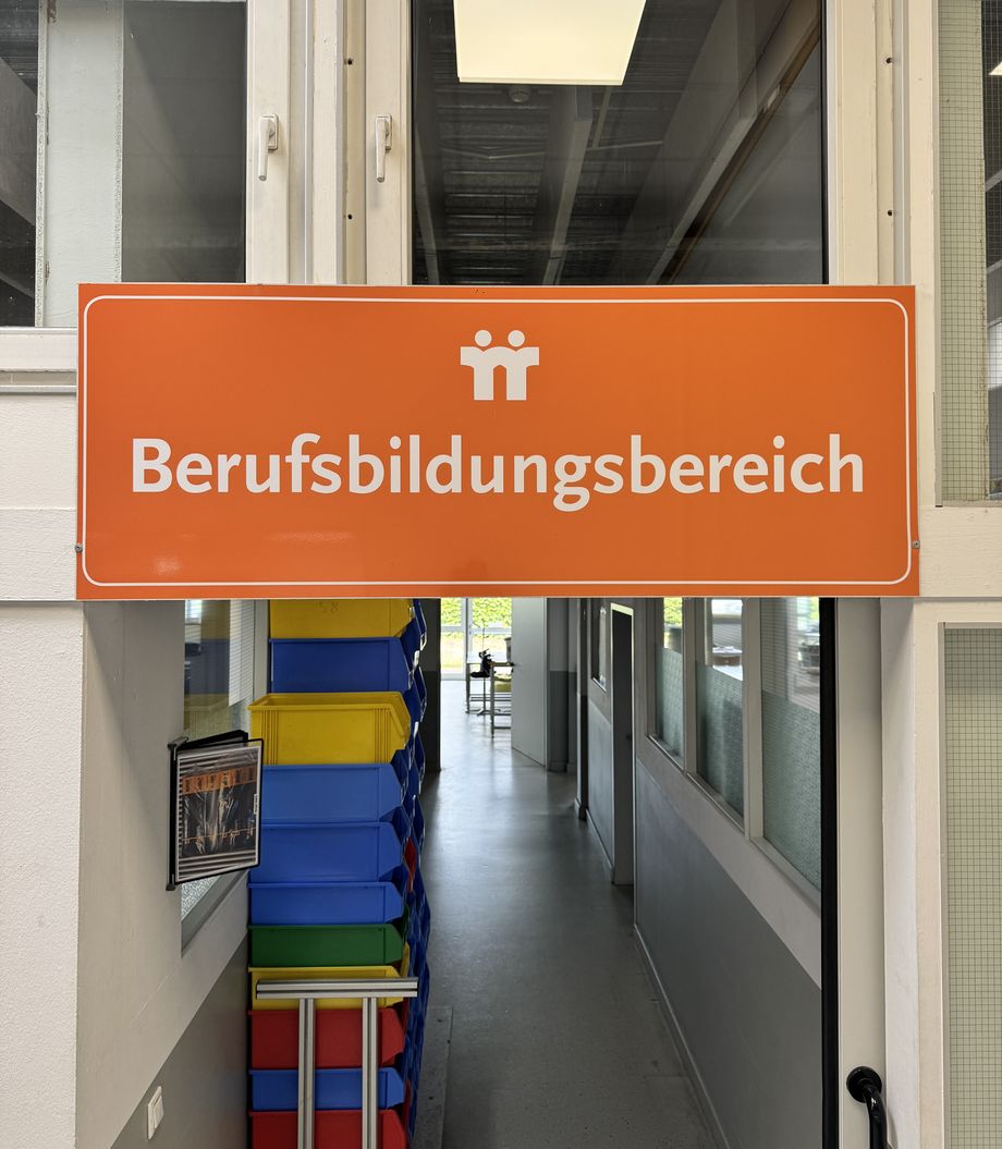 Türschild Berufsbildungsbereich